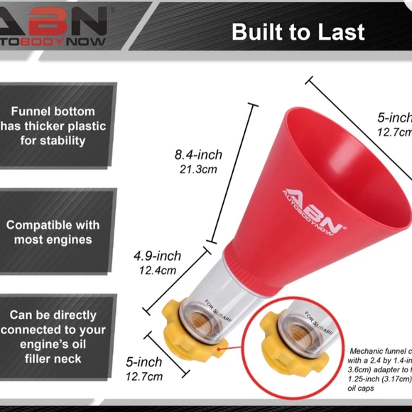 New Oil funnel designed for filler neck of Subaru ABN, autobodynow, 81887 - Picture 2 of 9